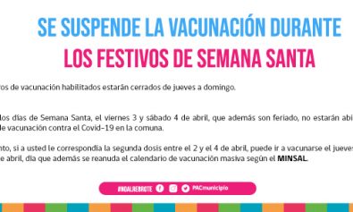 Suspende Vacunación